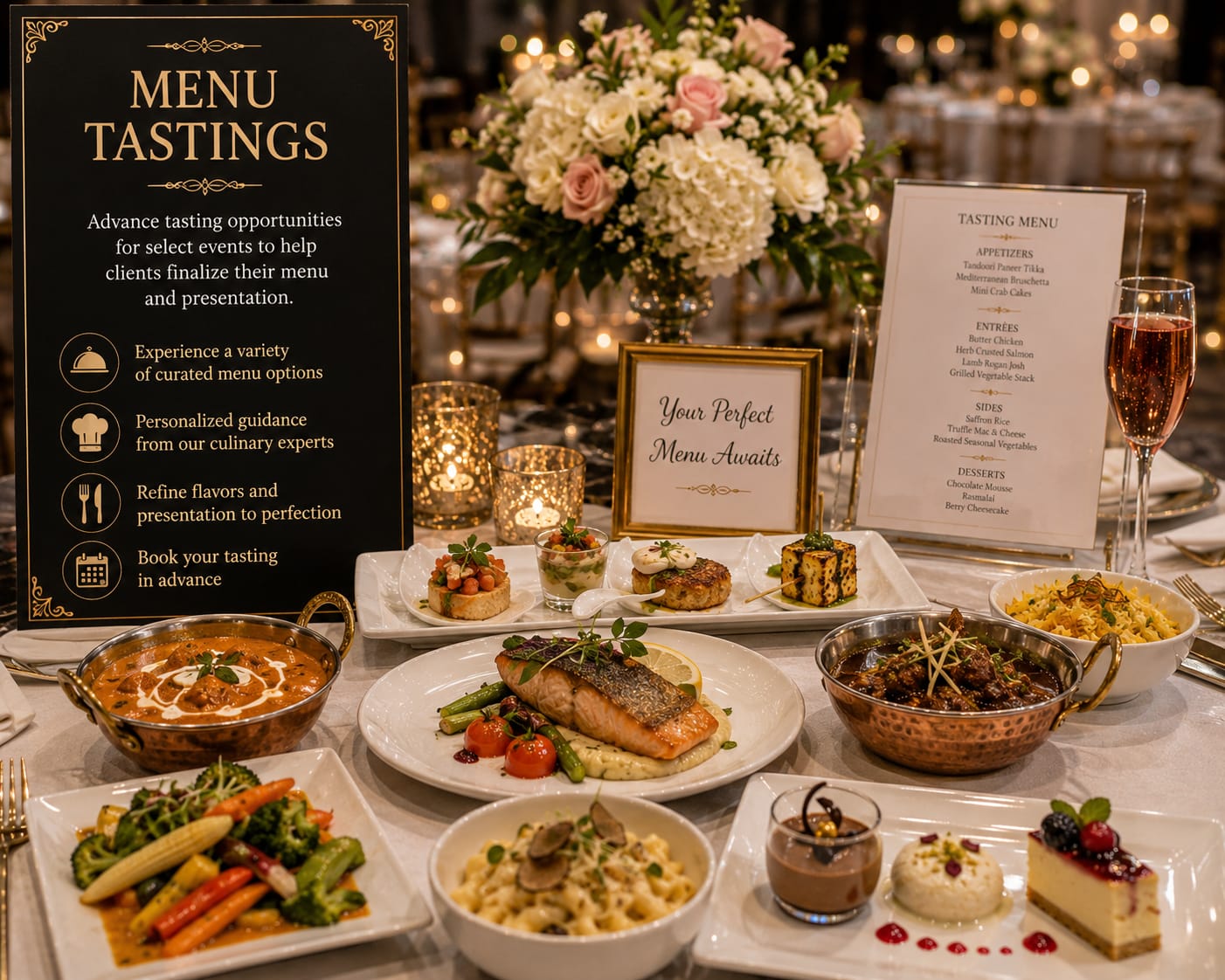 Menu Tastings presentation at Magnoliya Grand
